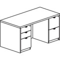 Lorell Prominence 2.0 Double-Pedestal Desk - 29" Height x 60" Width x 30" Depth, x 1" Thickness Top - 5 x File, Box Drawer(s) - Double Pedestal on Left/Right Side - Band Edge - Material: Particleboard - Finish: Thermofused Melamine (TFM) - 1 Each