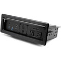 StarTech.com Power/Data Outlet Kit - Black - Aluminum, Plastic, Steel - 1 Each - TAA Compliant