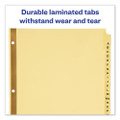 Preprinted Laminated Tab Dividers W/gold Reinforced Binding Edge, 25-tab, Letter