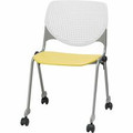 KFI Stacking Chair - Yellow, White - 1 Each