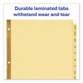 Preprinted Laminated Tab Dividers W/gold Reinforced Binding Edge, 12-tab, Letter