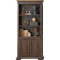 Martin Sonoma Veneer Bookcase - 14" Height x 36" Width x 78" Depth - 2 Door(s) - 3 Adjustable Shelf(ves) - Material: Wood Veneer - Finish: Dark Roast - 1 Each