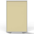 Ghent Partition - 48" Width x 72" Height - Aluminum Frame - Porcelain, Vinyl - Caramel - 1 Each