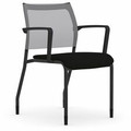9 to 5 Seating Luna Guest Chair - Onyx Seat Color - Fabric Seat Material - Dove Gray Back Color - Black Frame Color - 1 Each