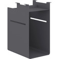 HON Fuse Undermount Cubby - Modern - 10" Width x 15" Depth x 20" Height - Charcoal, Gray - 1 Each