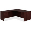 HON 10700 H10785R Pedestal Credenza - 29.5" Height x 72" Width x 36" Depth - 2 x Box, File Drawer(s)Right Side - Waterfall Edge - Finish: Mahogany - 1 Each