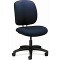 HON ComforTask Chair - Navy Seat Color - Polymer Seat Material - Navy Back Color - Fabric Back Material - Black Frame Color - Low Back - Navy