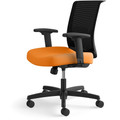 HON Convergence Chair - Apricot Seat Color - Fabric Seat Material - Black Back Color - Mesh Back Material - Black Frame Color - 5-star Base - Apricot - 1 Each