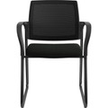 HON Ignition Chair - Black Seat Color - Vinyl Seat Material - Black Back Color - Mesh Back Material - Black Frame Color - Steel Frame Material - Sled Base - Black - Armrest - 1 Each