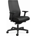 HON Ignition 2.0 Chair - Vinyl Seat Material - Black Back Color - Mesh Back Material - Black Frame Color - Black - 1 Each