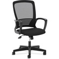HON Mesh Chair - Fabric Seat Material - Black Back Color - Mesh Back Material - Black Frame Color - High Back - Black - 1 Each