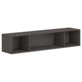 HON Mod Wall Mounted Storage | Open | 66"W | Slate Teak Finish - 39.8" Height x 66" Width x 14" Depth - Finish: Slate Teak - 1 Each