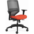 HON Solve Chair - Fabric Seat Material - Charcoal Back Color - Black Frame Color - Mid Back - Bittersweet - 1 Each
