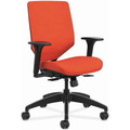 HON Solve Chair - Fabric Seat Material - Charcoal Back Color - Fabric Back Material - Black Frame Color - Mid Back - Bittersweet - 1 Each