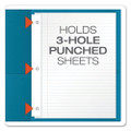 Twin-pocket Folders With 3 Fasteners, 0.5" Capacity, 11 X 8.5, Light Blue, 25/box