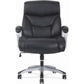 HON Sadie High-back Big and Tall Executive Chair - Bonded Leather Seat Material - Black Back Color - Bonded Leather Back Material - Silver Frame Color - High Back - Black
