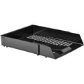 Deflecto AntiMicrobial Industrial Front-Load Tray - 2.40" Height x 10.83" Width x 13.78" Depth - Desktop - Antimicrobial, Lightweight, Mildew Resistant, Front Loading - Black - Polystyrene - 1 Each