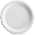 Chinet Classic 8-3/4" Round Molded Plates - Food - Disposable - Microwave Safe - 8.8" Diameter - White - Molded Fiber, Paper Body - 125/Pack - 4 / Carton