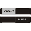 Seco Door Sign - Print/Message "Vacant" , "In Use" - 10" Width x 2" Height - Rectangular Shape - Self-adhesive, Adhesive Backing - Aluminum, Polyvinyl Chloride (PVC) - 1 Each