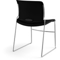 HON 4040 Series High Density Olson Stacker Chair - Onyx Seat Color - Plastic Seat Material - Onyx Back Color - Plastic Back Material - Chrome Frame Color - Steel Frame Material - 4 / Carton