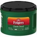 Folgers&reg; Ground Classic Decaf Coffee - Medium - 19.2 oz Per Canister - Ground - Classic - Decaffeinated - 1 Each