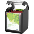 TORK Xpressnap Fit Tabletop Napkin Dispenser - Tall Fold, Minifold Dispenser - 5.5" Height x 4.6" Width x 6.8" Depth - Plastic - Black - Compact, Level Indicator, Refillable, Hygienic, Durable, Easy to Clean, Dirt Resistant - 4 / Carton