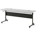 Lorell Shift 2.0 Flip and Nesting Mobile Table - Laminated Rectangle Top - 198 lb Capacity - 72" Table Top Length x 24" Table Top Width x 1" Table Top Thickness - 29.50" Height - Assembly Required - Gray - 1 Each