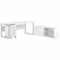 Bush Business Furniture Hybrid Collection White Desking - 29.9" Height x 71" Width x 29.4" LengthFile Drawer(s) - Finish: White - 1 Each