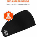 Ergodyne 6634 Cooling Headbands - One Size - Black - Knit, Fabric - 1 Each