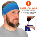 Ergodyne 6634 Cooling Headbands - One Size - Blue - Knit, Fabric - 1 Each