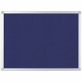 MasterVision Ayda Fabric Bulletin Board - 18" x 24" - 18" Board Height x 24" Board Width - Blue Felt, Fabric Surface - Self-healing, Durable, Resilient - Aluminum Frame - 1 Each