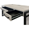 Martin Mason Concrete Laminate Unit - 31" Height x 60" Width x 24" Depth - 3 - Material: Solid Wood - Finish: Concrete - 1 Each