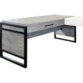 Martin Mason Open L Desk Box 1 of 2 - 31" Height x 60" Width x 30" Depth - 1 x Storage Drawer(s) - Material: Solid Wood - Finish: Concrete - 1 Each