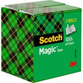 Scotch Magic Tape - 72 yd Length x 0.75" Width - 3" Core - Clear - 2 / Pack