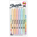 Sharpie Accent Highlighters w/Smear Guard - Chisel Marker Point - Assorted Ink - 6 / Pack