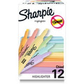 Sharpie SmearGuard Tank Style Highlighters - Wide Chisel, Narrow Narrow Marker Point - Assorted Ink - 12 / Dozen