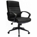 Boss Ribbed Back Task Chair - Black Seat Color - Vinyl Seat Material - Black Back Color - Vinyl Back Material - Black Frame Color - 5-star Base - Armrest - 1 Each