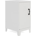 LYS SOHO Locker - 2 Shelve(s) - for Office, Home, Classroom, Playroom, Basement, Garage, Cloth, Sport Equipments, Toy, Game - Overall Size 27.5" Height x 14.3" Width x 18" Depth - Pearl White - Steel
