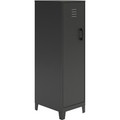 LYS SOHO Locker - 4 Shelve(s) - for Office, Home, Classroom, Playroom, Basement, Garage, Cloth, Sport Equipments, Toy, Game - Overall Size 53.4" Height x 14.3" Width x 18" Depth - Black - Steel