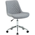 LYS Low Back Office Chair - Gray Seat Color - Plywood, Fabric Seat Material - Gray Back Color - Plywood, Fabric Back Material - Low Back - 1 Each