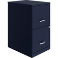 LYS SOHO File Cabinet - 14.3" Width x 18" Depth x 24.5" Height - 2 x Drawer(s) for File, Document - Letter - Glide Suspension, Locking Drawer, Pull Handle - Blue - Baked Enamel - Steel - Recycled - Assembly Required