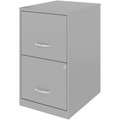 LYS SOHO File Cabinet - 14.3" Width x 18" Depth x 24.5" Height - 2 x Drawer(s) for File, Document - Letter - Vertical - Glide Suspension, Locking Drawer, Pull Handle - Silver - Baked Enamel - Steel - Recycled - Assembly Required