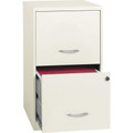 LYS SOHO File Cabinet - 14.3" Width x 18" Depth x 24.5" Height - 2 x Drawer(s) for File, Document - Letter - Glide Suspension, Locking Drawer, Pull Handle - White - Baked Enamel - Steel - Recycled - Assembly Required