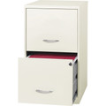 LYS SOHO File Cabinet - 14.3" Width x 18" Depth x 24.5" Height - 2 x Drawer(s) for File, Document - Letter - Glide Suspension, Locking Drawer, Pull Handle - White - Baked Enamel - Steel - Recycled - Assembly Required