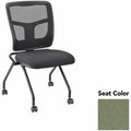 Lorell Training Room Guest Chairs - Fuse Cress Seat Color - Fuse Fabric, Polyester Seat Material - Black Back Color - Powder Coated Frame Color - Metal Frame Material - Four-legged Base - 2 / Carton