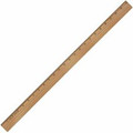 Charles Leonard Office Ruler - 24" Length x 1.3" Width - Wood, Metal - Brown - 1 Each