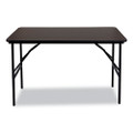 Officeworks Classic Wood-laminate Folding Table, Straight Legs, 48 X 24 X 29, Walnut