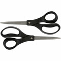 Fiskars Recycled All-purpose Scissors - Stainless Steel - Straight Tip - Black - 2 / Pack