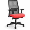 HON Ignition ReActiv Back Task Chair - Fabric Seat - Ruby Seat Color - Fabric Seat Material - Black Back Color - Mesh Back Material - Black Frame Color - 5-star Base - 1 Each