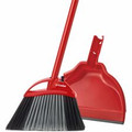 O-Cedar PowerCorner Angle Broom - Red Handle - Black, Gray - 1 Each